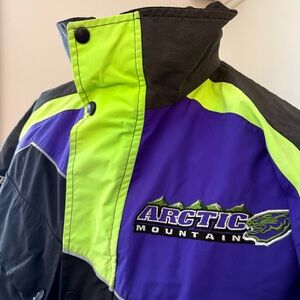 90s Arctic Cat Mountain Tech Snowmobile Jacket with Bomber Jacket Men’s Large/XL